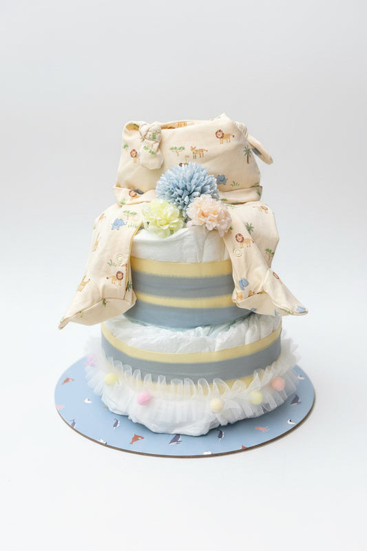 Windeltorte Lion mit Babyset | Geschenk zur Geburt