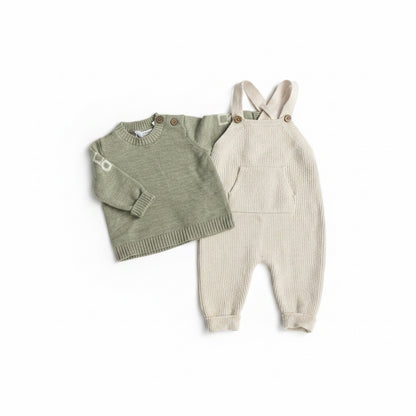 Windeltorte grün mit Babyset | Geschenk zur Geburt