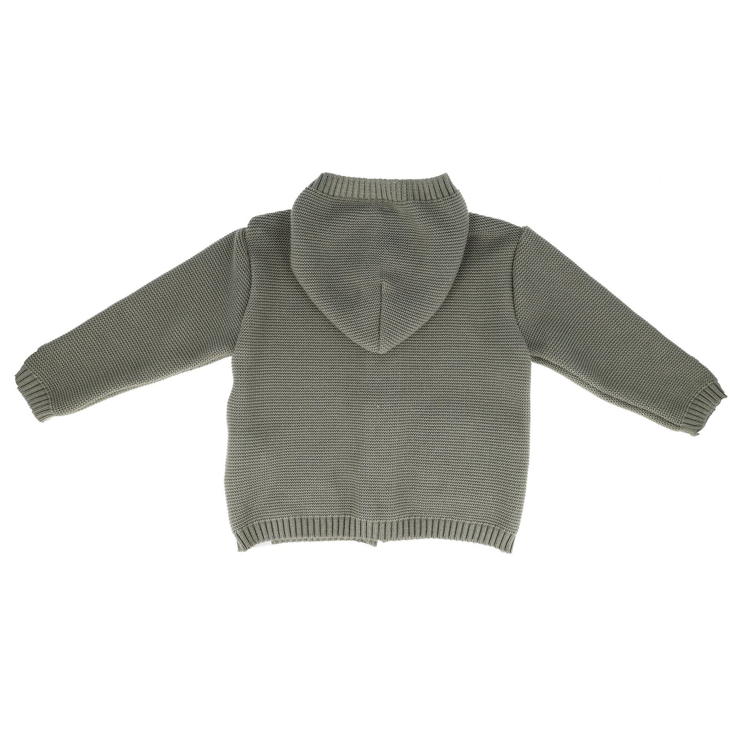 GOTS Baby Strickjacke mit Kapuze