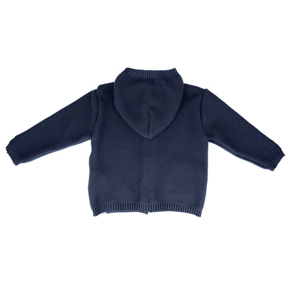 GOTS Baby Strickjacke mit Kapuze