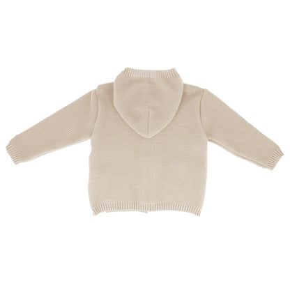 GOTS Baby Strickjacke mit Kapuze