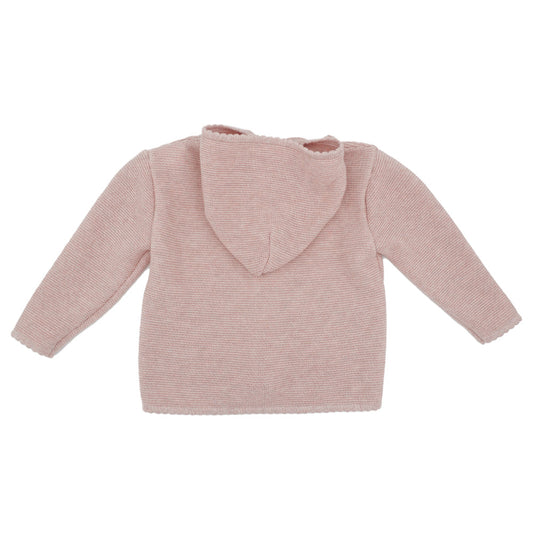 GOTS Baby Girl Strickjacke Margerite mit Kapuze