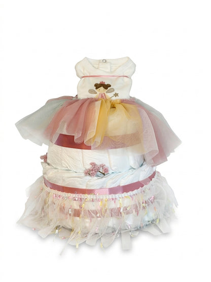 Windeltorte Rosa mit Babyset | Handgemachtes Geschenk zur Geburt