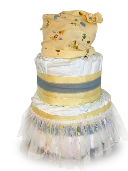 Windeltorte Lion mit Babyset | Geschenk zur Geburt