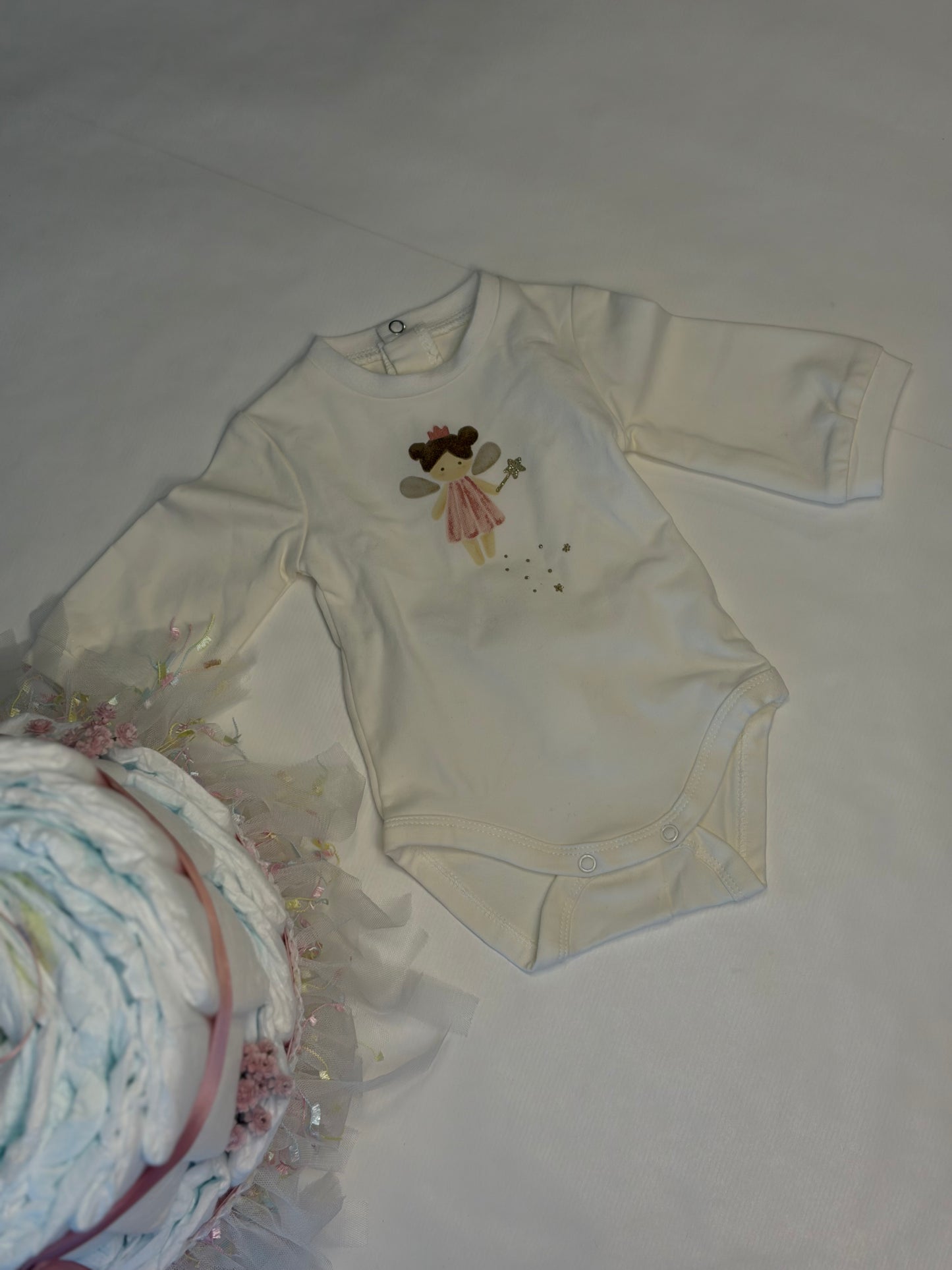Windeltorte Rosa mit Babyset | Handgemachtes Geschenk zur Geburt