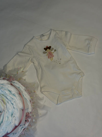 Windeltorte Rosa mit Babyset | Handgemachtes Geschenk zur Geburt