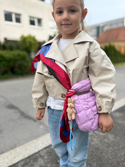 ZOLU Mini Teddy Bag mit Tuch & Charm – Unikat für Kids