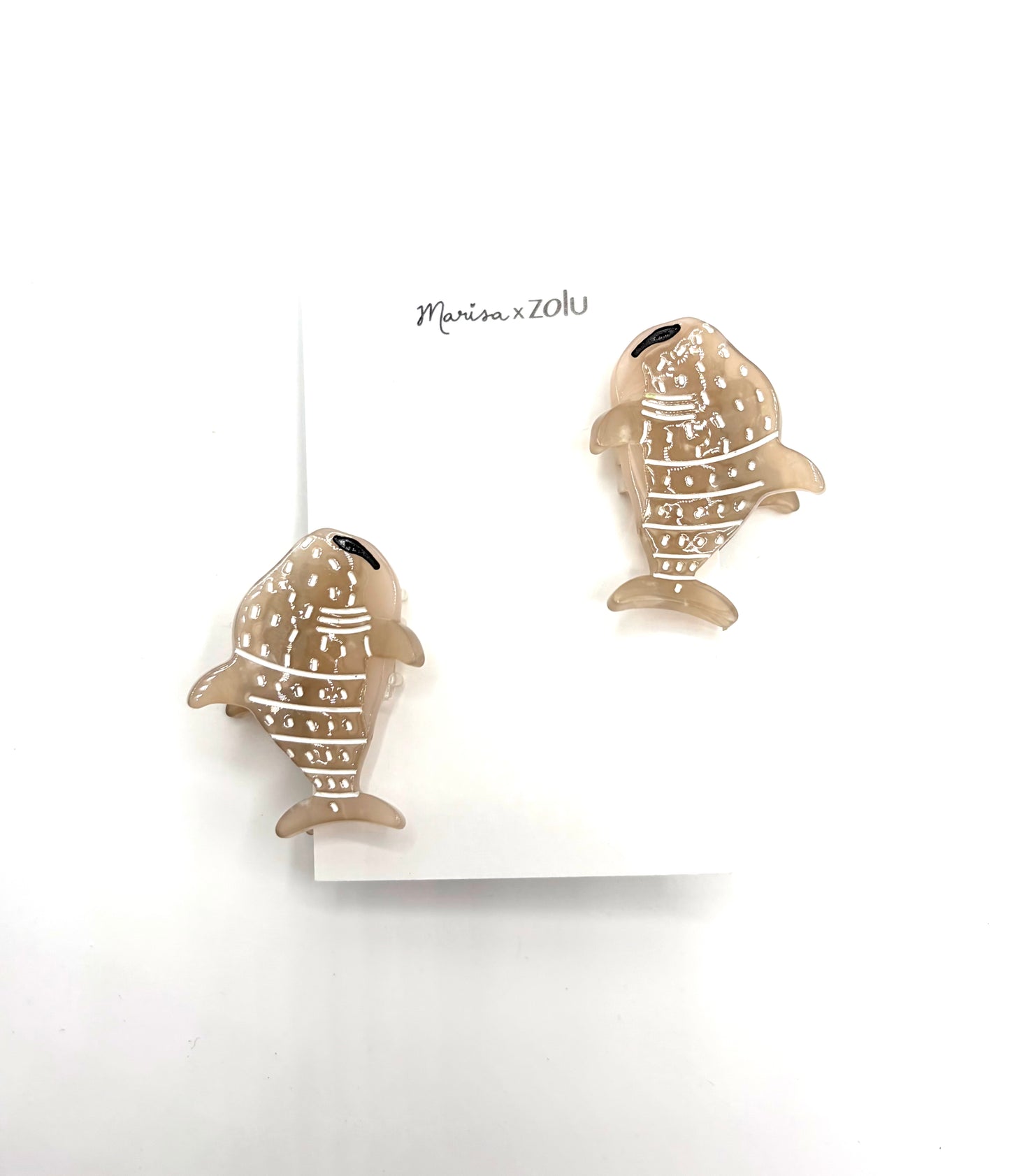 Marisa Mini Haarspangen – 2er Set Fisch grau
