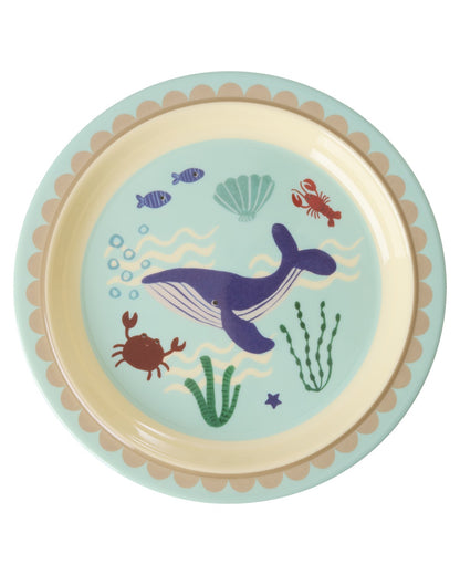 Kinder Lunch Teller ocean blue