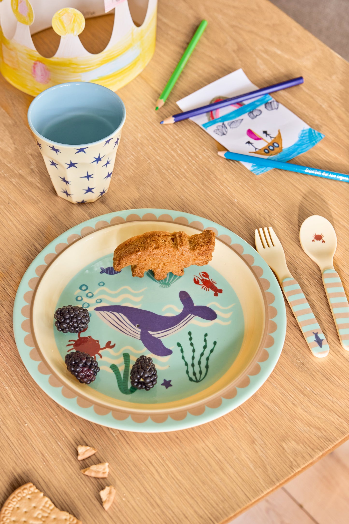 Kinder Lunch Teller ocean blue