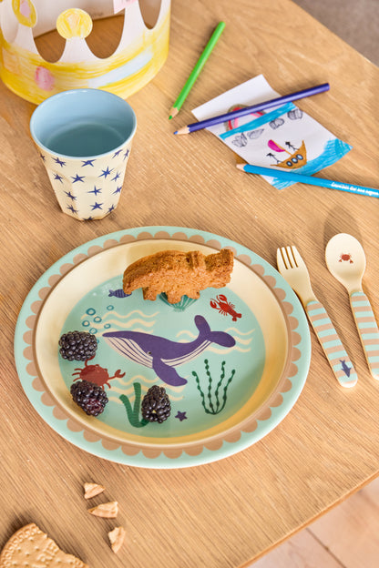 Kinder Lunch Teller ocean blue